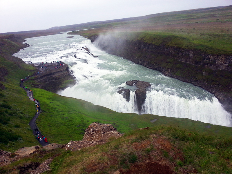 Gullfoss, der goldene Wasserfall