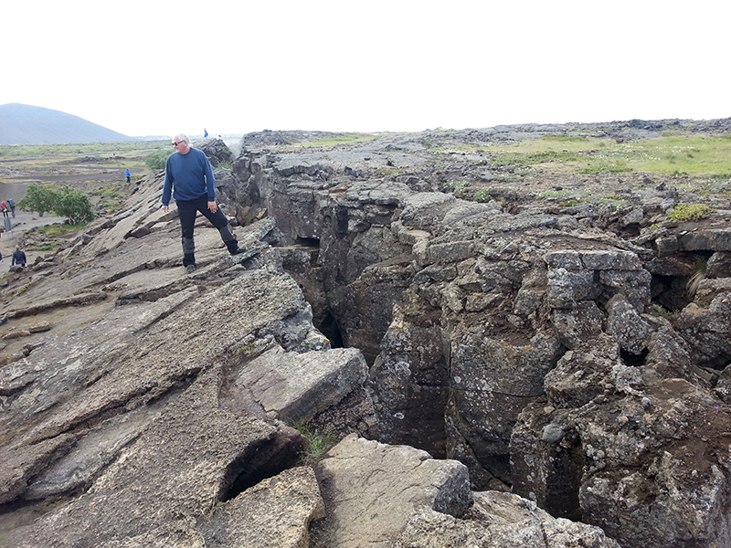 Unterwegs an der Krafla-Caldera