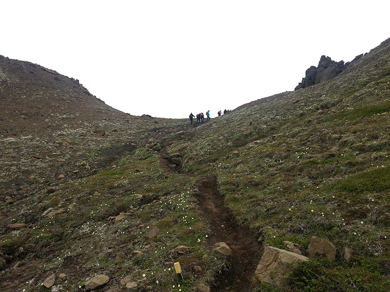 Aufstieg von der Schlammquelle Namaskard