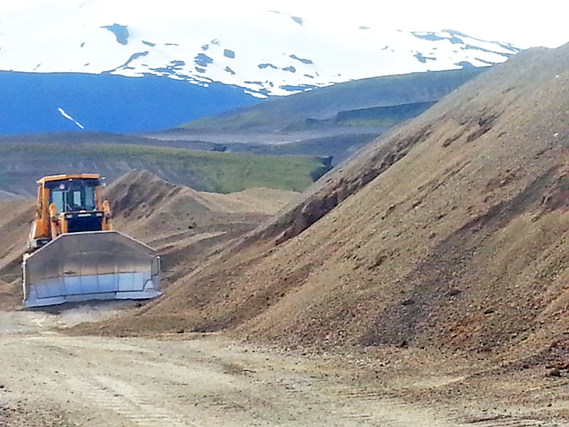 Bimsstein-Mine westlich vom Vulkan Hekla