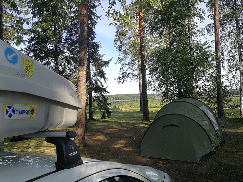 Typischer Campingplatz in Finnland