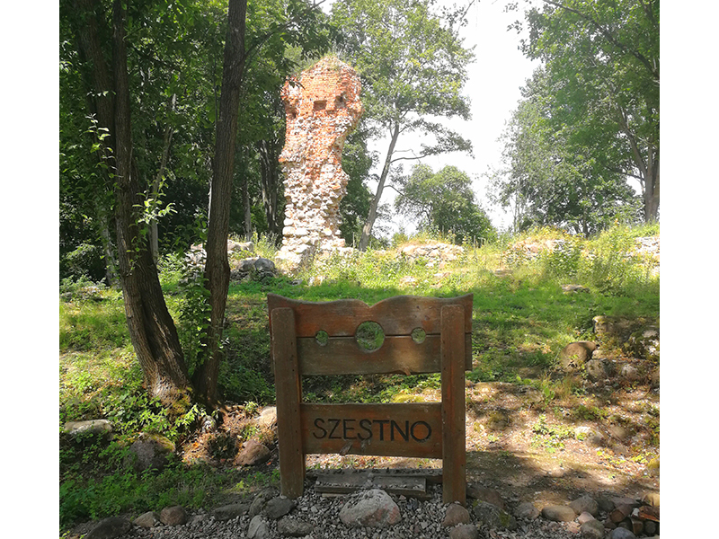 Überreste eines Schlosses der Kreuzritter in Szestno